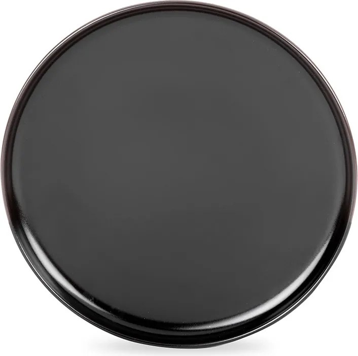 Jedálenská sada tanierov pre 6 osôb VICTO 24 ks čierna