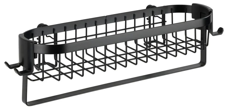 Čierna nástenná polička Wenko Classic Plus