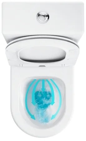 Ravak X01872 - WC kombi bez oplachového okraja so sedátkom SoftClose ELEGANT keramika/biela