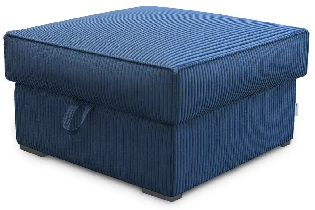 Tmavomodrý taburet SMART COSARO s úložným priestorom 65x65 cm
