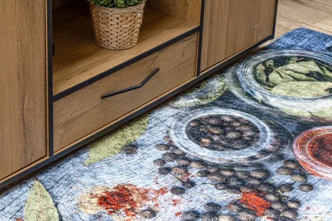 Protišmykový koberec / behúň ANDRE 33550 modrý / zelený