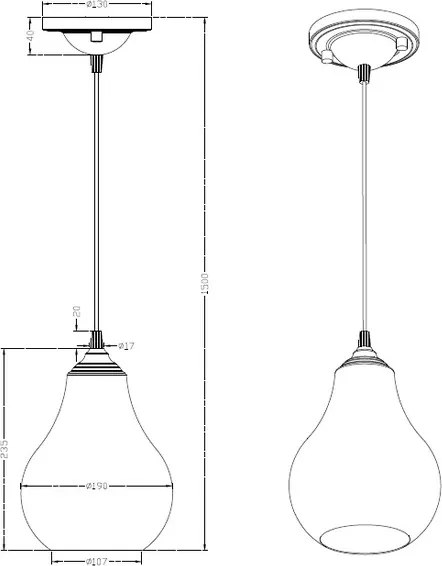 Stropná lampa Jasmin 303700161, šedá antik
