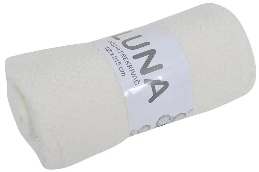 Prikrývka na posteľ Luna bavlna 200x215 biela