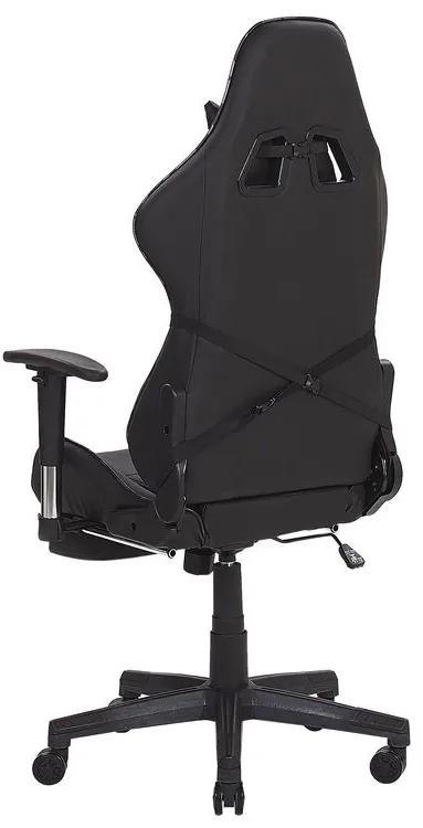 Kancelárska čierno-hnedá stolička s nastaviteľnou výškou VICTORY Beliani