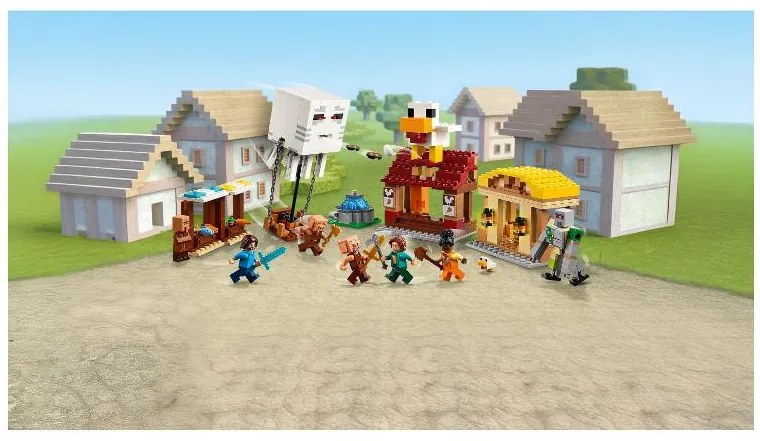 Lego Minecraft 21273 Balón v podobe Ghasta a útok na dedinu  (100396851)