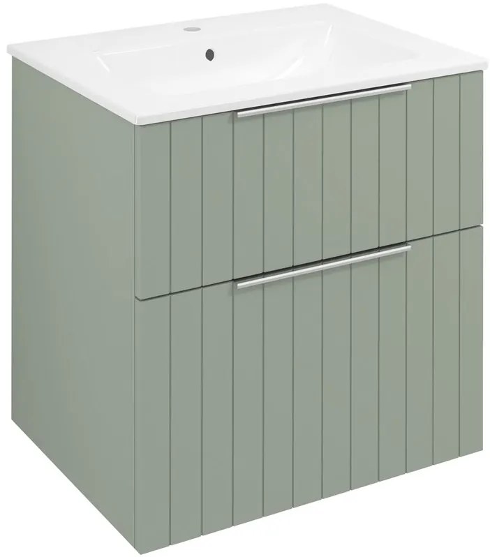 Sapho Sapho, CIRASA umývadlová skrinka 59,2x64x46cm, verde strip, CR601-4444S
