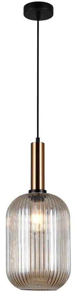 ITALUX PND-5588-1L-BRO+AMB - Luster na lanku ANTIOLA 1xE27/40W/230V bronz