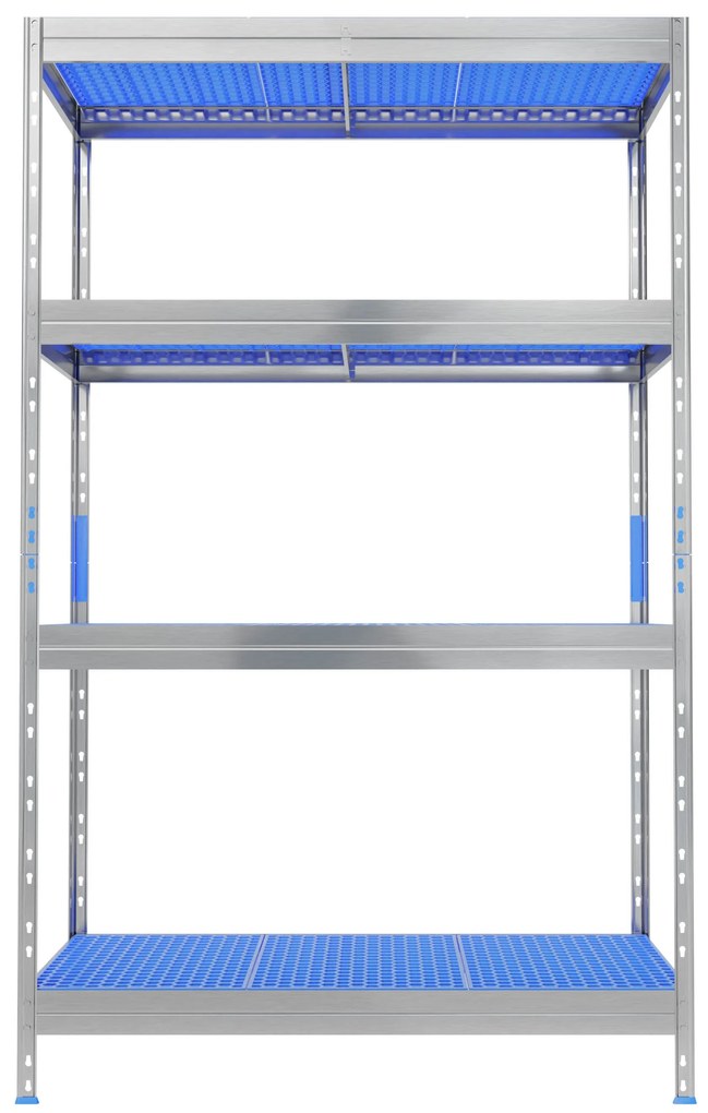 Hliníkový regál GASTRO 180x111x50 cm, 4x plastová polypropylénová polica