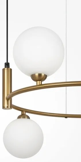 Maytoni MOD013PL-04BS1 - Luster na lanku RING 4xG9/25W/230V zlatá