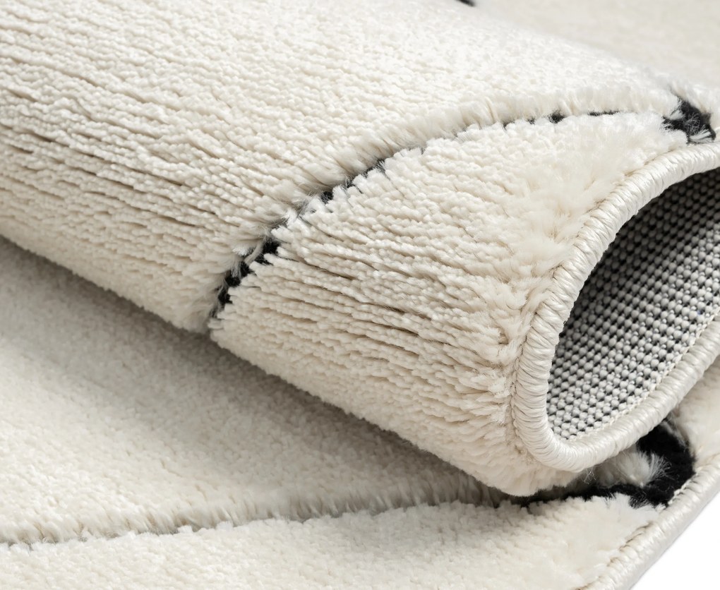 My Flair, Kusový koberec Moroccan Vision weiß, 160x230, čiernobiela, obývacia izba