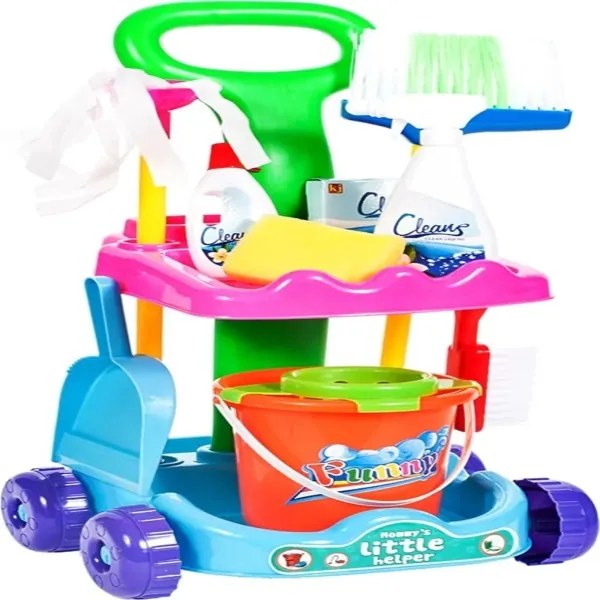 MalPlay Upratovací vozík s vedierkom a doplnkami
