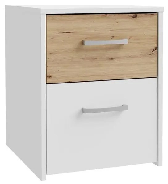 Nočný stolík URO dub artisan/biela