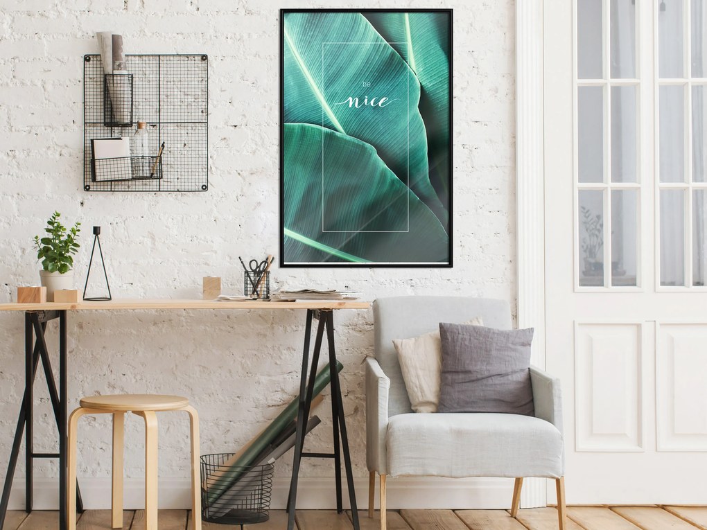 Artgeist Plagát - Be Nice [Poster] Veľkosť: 40x60, Verzia: Čierny rám s passe-partout