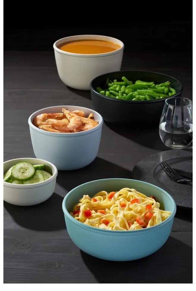 Potravinové škatuľky v súprave 3 ks Nordic black – Mepal