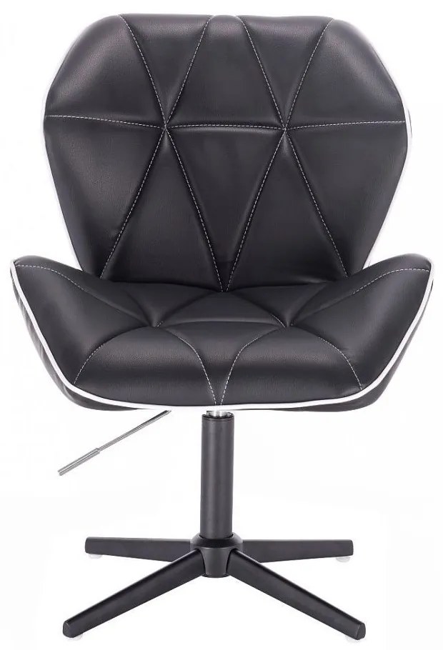 LuxuryForm DESIGN Stolička MILANO MAX na čiernom kríži - čierna