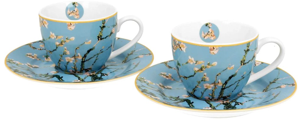 Porcelánová šálka s podšálkou Van Gogh Almond Blossom 90 ml sada 2ks
