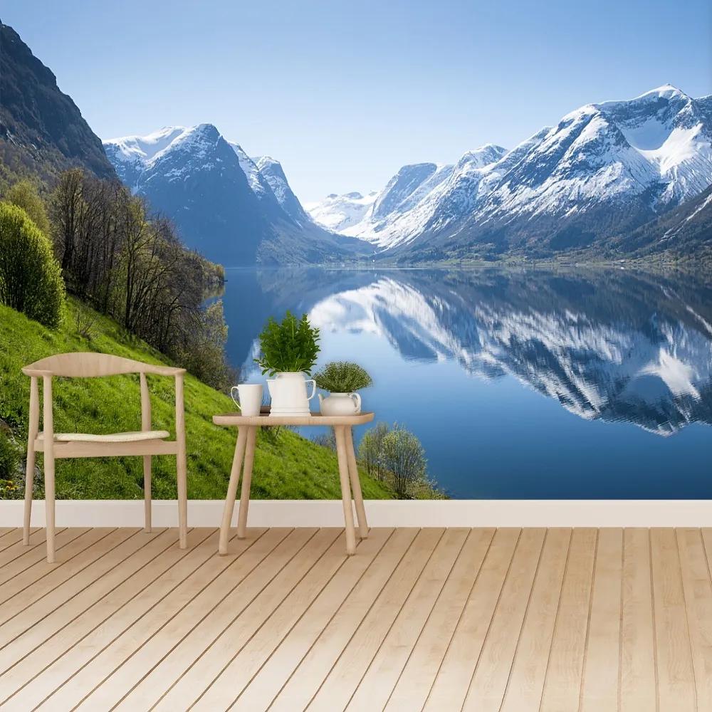 Fototapeta Vliesová Fjord v nórsku 250x104 cm