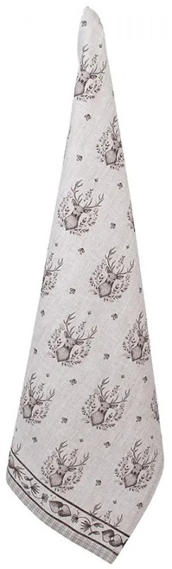 Béžová kuchynská utierka s jeleňami Gentle Wilderness - 50*70 cm