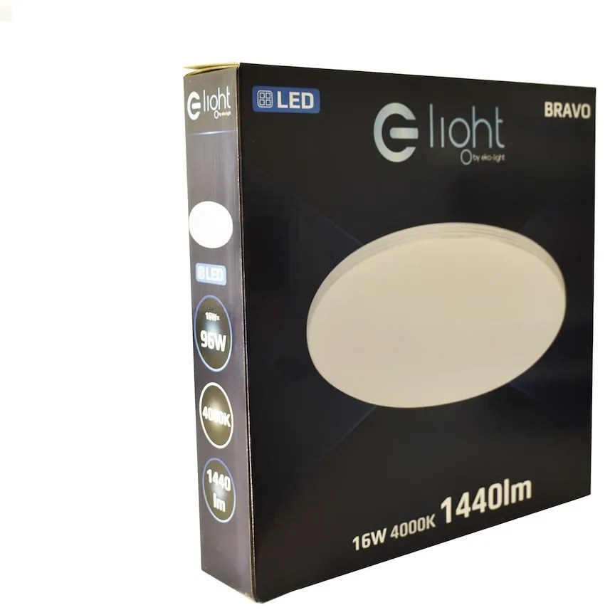 Stropné LED svietidlo Bravo, 1x LED 16w, 4000k, ch