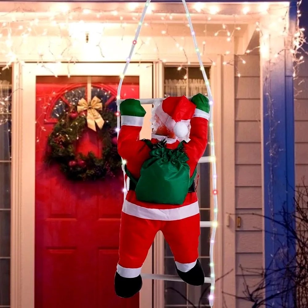 Tutumi Tutumi, LED vianočný Santa Claus na rebríku 240cm XXL 391123A, červená-biela, CHR-03620