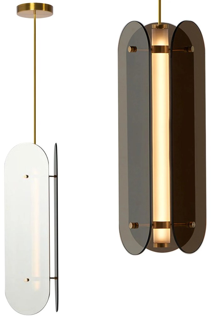 Toolight Toolight, LED stropné svietidlo 25W, APP1676-CP, čierna-zlatá, OSW-06407