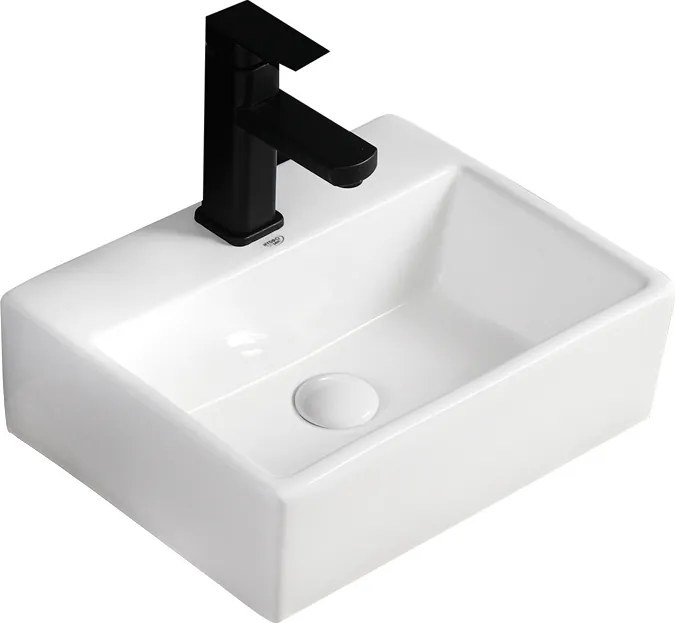 BPS-koupelny Keramické umývadlo na dosku HYD-VA-WH-400 40x30 cm, biele