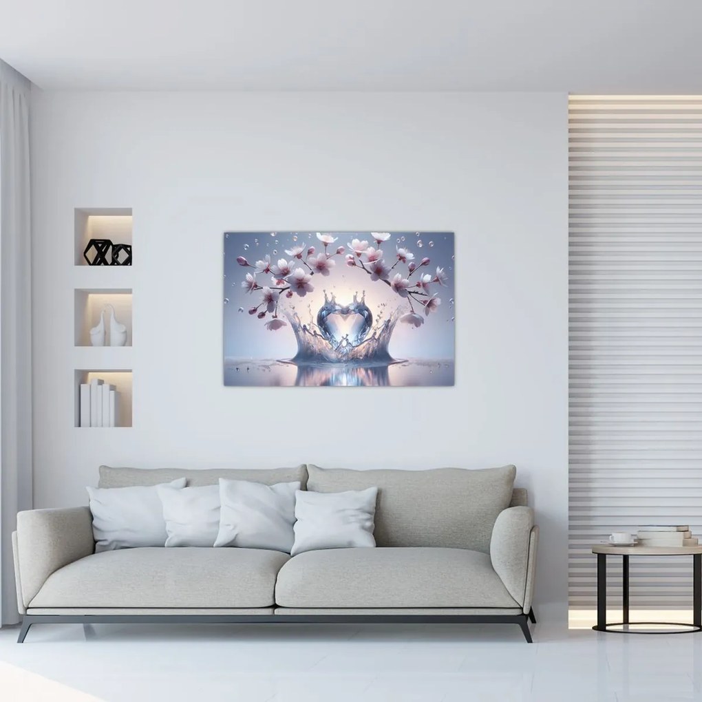 Obraz - Diamantové srdce (90x60 cm)