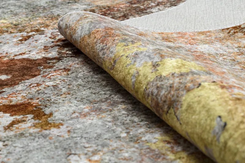 Dywany Łuszczów, Kusový koberec Miro 51463.802 Abstraction grey/gold, 160x220, viacfarebná, kuchyňa