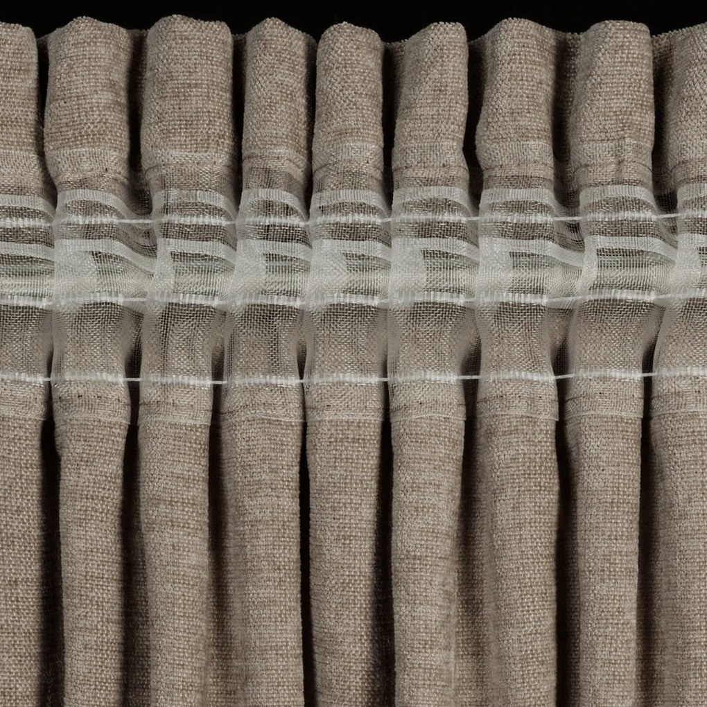 ZÁVES NA PÁSKE VANI 140X270 CM BÉŽOVÁ