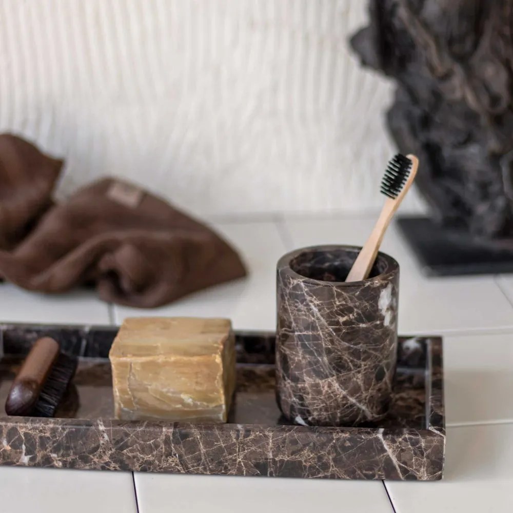 Mramorová dekoratívna tácka 16x31 cm Marble – Mette Ditmer Denmark