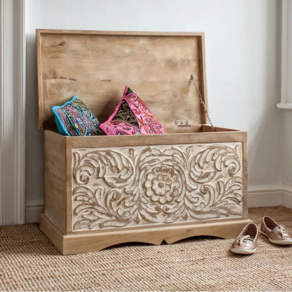 furniture-nabytek.cz - Úložná truhla z dreva mango 90x45x45