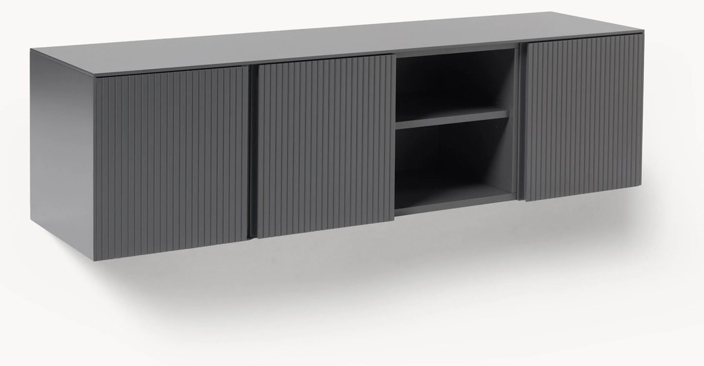 Nízka skrinka's drážkovanými dvierkami Shea