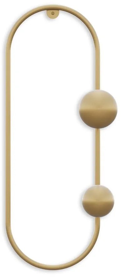 Kovový nástenný vešiak v zlatej farbe Dama – Kalune Design