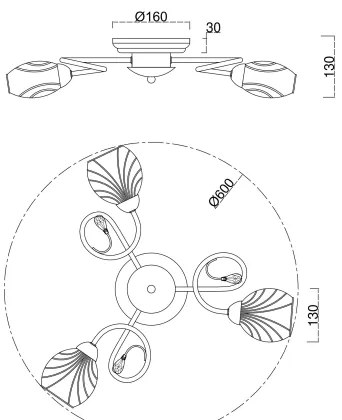 Brilagi - Prisadený luster MEGAPOLIS 3xE14/60W/230V zlatá
