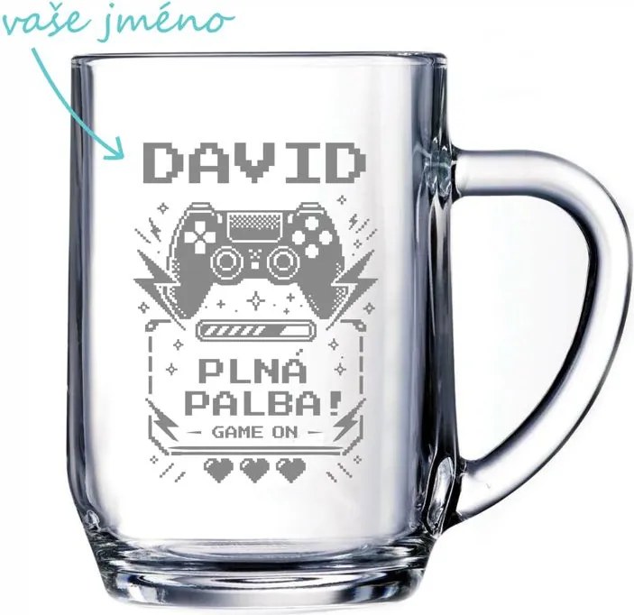 Pieskovaný polliter na pivo Game on