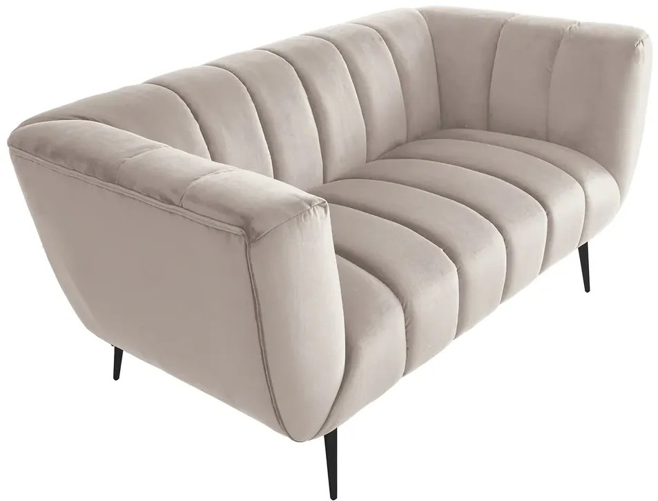 Pohovka NOBLESSE 165 cm zamat svetlá zlatobéžová