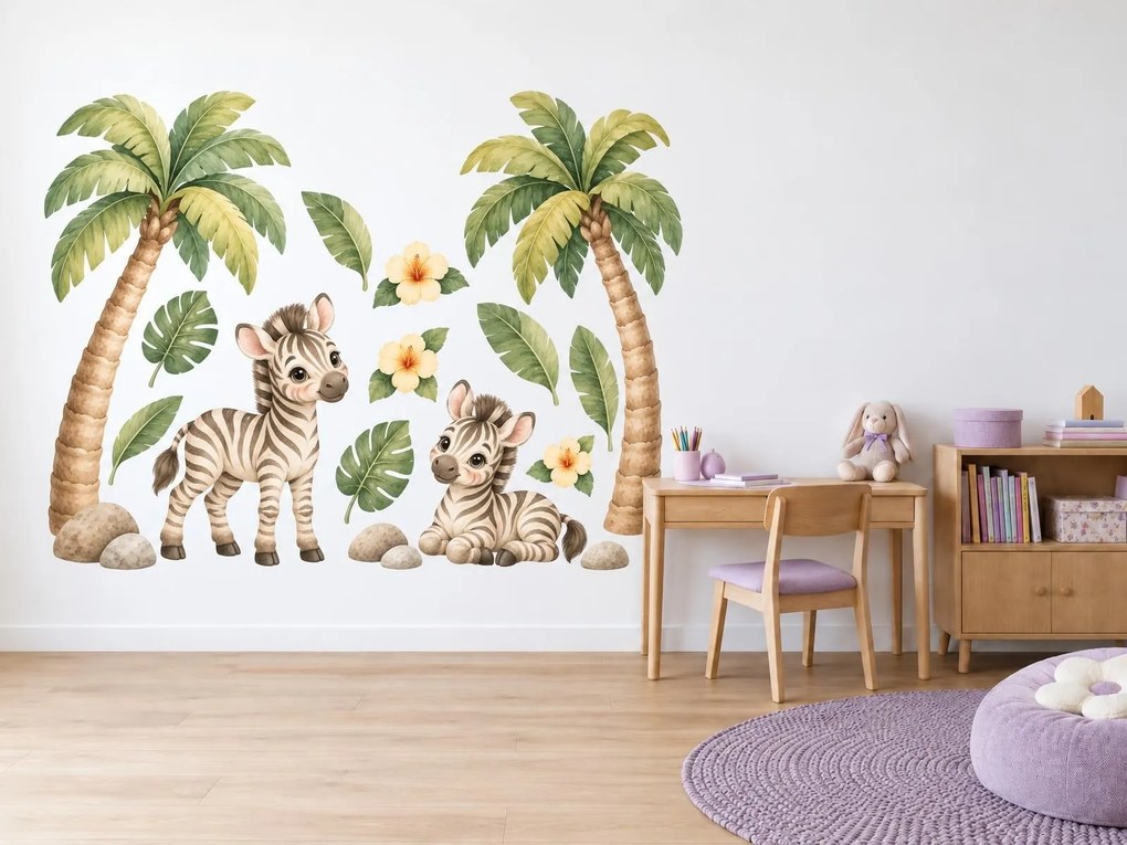 Zebřičky pod palmami arch 66 x 100 cm