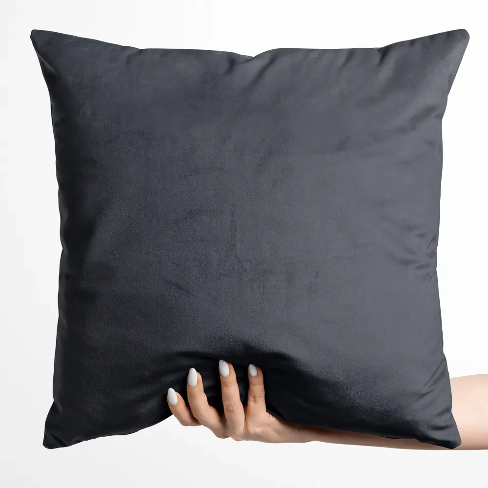 Biante Zamatová obliečka na vankúš Velvet Prémium SVP-004 Antracitovo sivá 70 x 90 cm