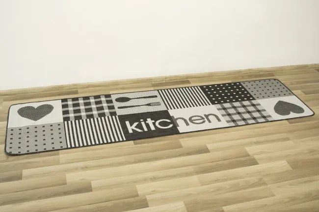 Koberec kuchynský Flex 19053/08 sivý