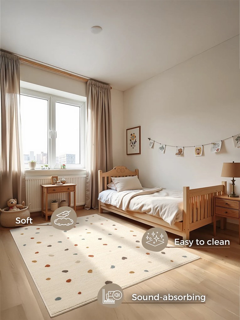 Detský koberček Adventures 106210 Cream Multicolor, 160x235, biela, detská izba, Hanse Home