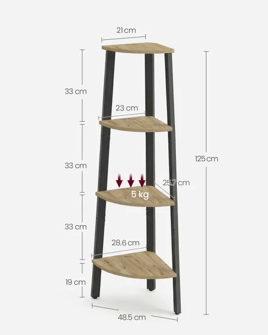 Rohová polica LLS034B88