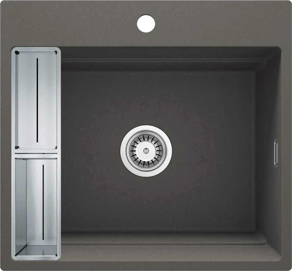 Deante Magnetic, 1-komorový granitový drez 560x520x220mm, antracitová metalíza, DEA-ZRM_T10A