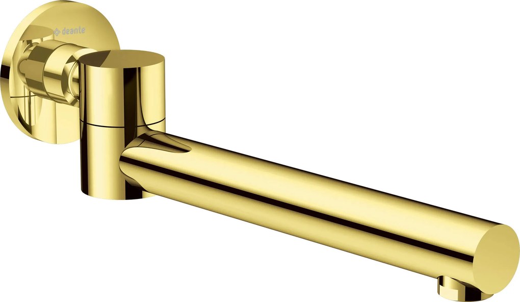 Deante Cascada, otočná vaňová výlevka 244 mm, zlatá lesklá, DEA-NAC_Z87K