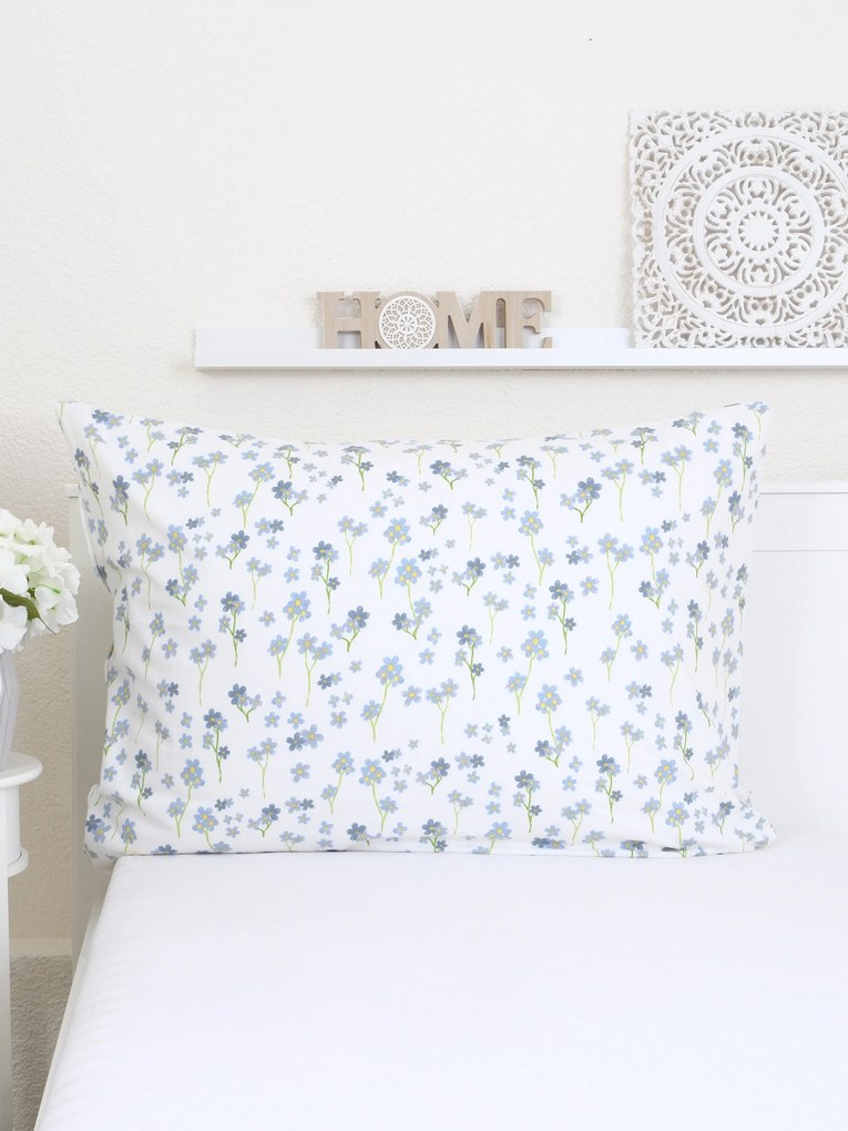 Flanelová obliečka na vankúš 70 x 90 cm - Nezábudky