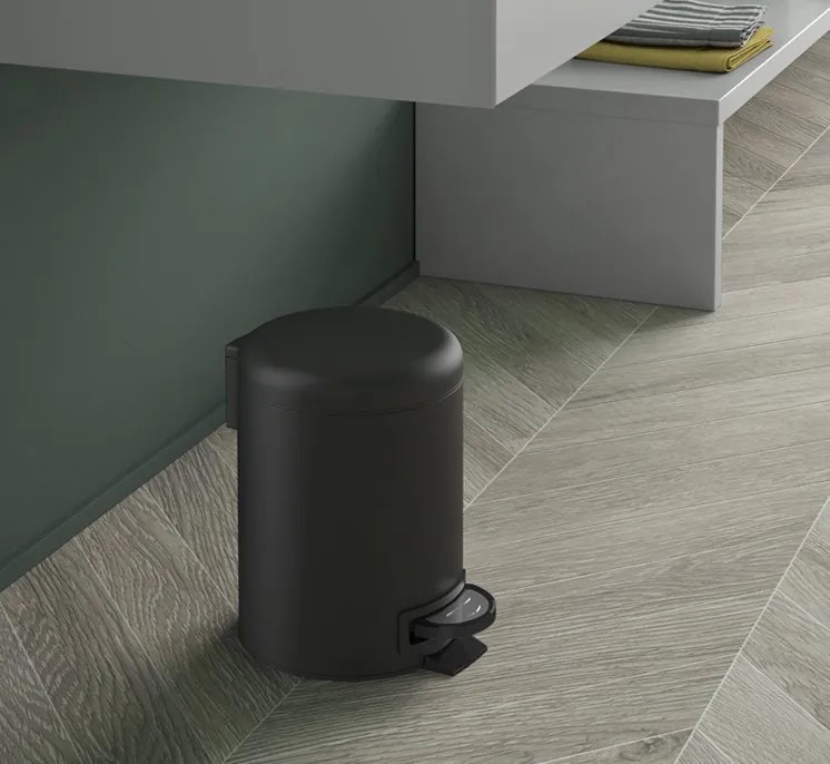 Gedy Gedy, POTTY Odpadkový koš 3l, Soft Close, čierna matná, 320914