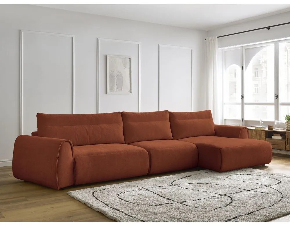 Oranžová rohová pohovka Aden – Bobochic Paris