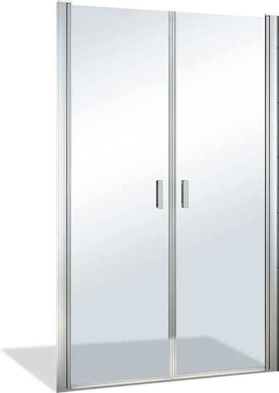 Roltechnik Outlet Dvojkrídlové sprchové dvere LYP2 pre inštaláciu do niky, strieborná - bez vaničky ROTH-Variant: šírka: 100 cm - (LYP2/1000 - 113500…