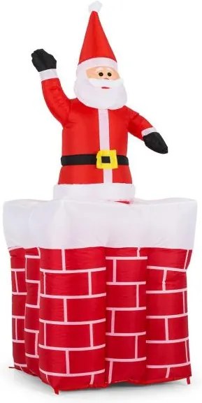 OneConcept Merry-Surprise, 180 cm, nafukovací komín so Santa Clausom, LED