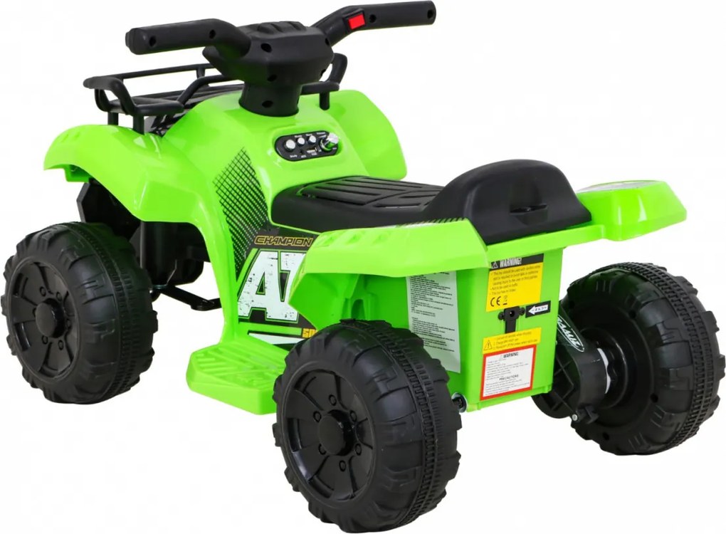 Ramiz Detská štvorkolka na batérie Storm Zelená + 25W motor + MP3 USB + LED