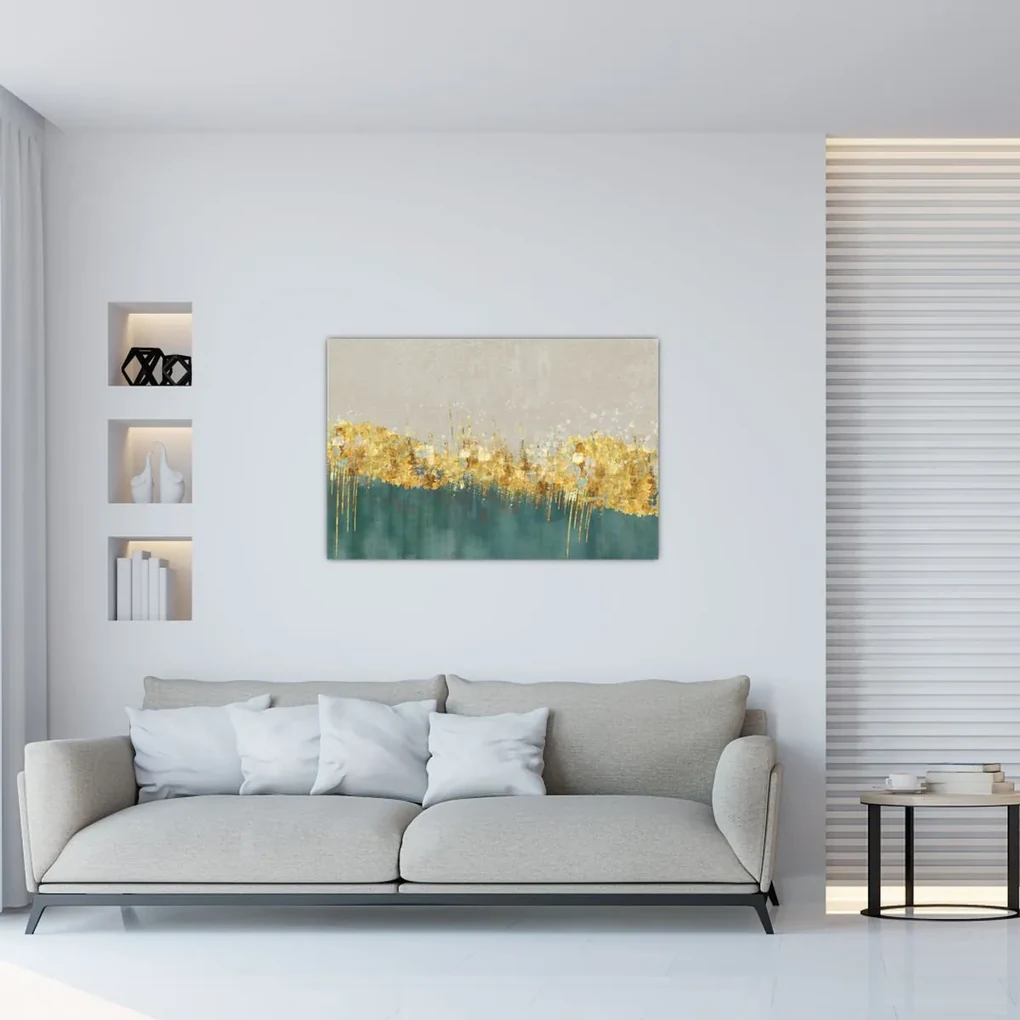 Obraz - Textúra so zlatým dekorom (90x60 cm)